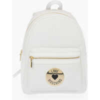 Rucsacuri Love Perforated Faux Leather Backpack With Maxi Pocket On Th Femei