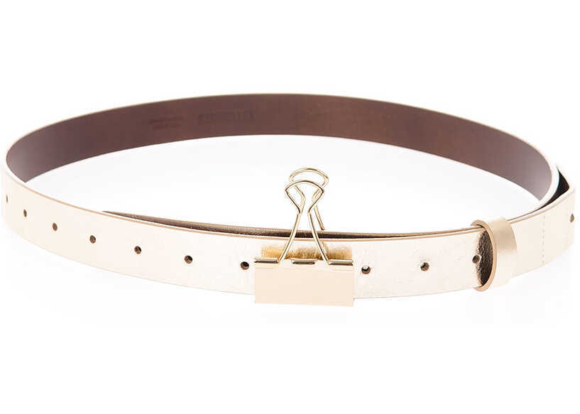 Curele Vetements 25Mm Metallic Leather Clip Belt Gold Femei (BM 8886552) 2