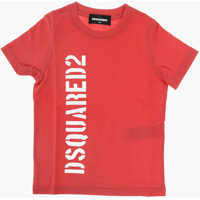 Tricouri Solid Color T-Shirt With Logo-Print Baieti