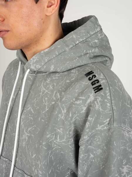 Hanorace MSGM Tie-Dye 3040MM92 Szary Barbati (BM 8887914) 6