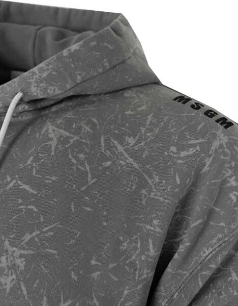 Hanorace MSGM Tie-Dye 3040MM92 Szary Barbati (BM 8887914) 9