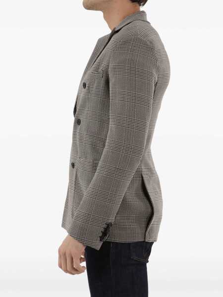 Jachete Tonello Double-Breasted Glen Plaid Jacket BEIGE Barbati (BM 8888214) 3