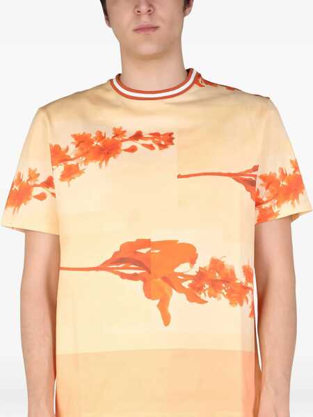 Tricouri Paul Smith Stem Floral T-Shirt ORANGE Barbati (BM 8888958) 2