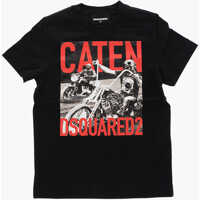 Tricouri Front Printed Relax Crew-Neck T-Shirt Baieti