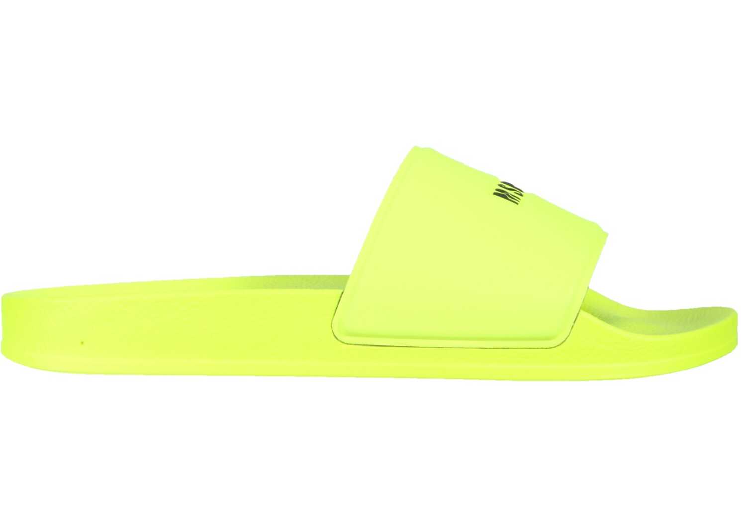 MSGM Rubber Slide Sandals YELLOW b-mall.ro