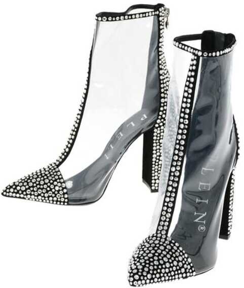 Philipp Plein 10Cm All Over Crystal Pvc Ankle Boots With Zip Closure Black b-mall.ro