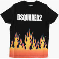 Tricouri Flames Printed Relax Crew-Neck T-Shirt Baieti