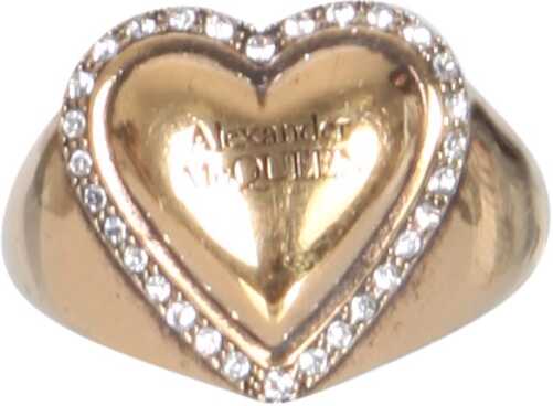 Alexander McQueen Heart Shaped Ring GOLD