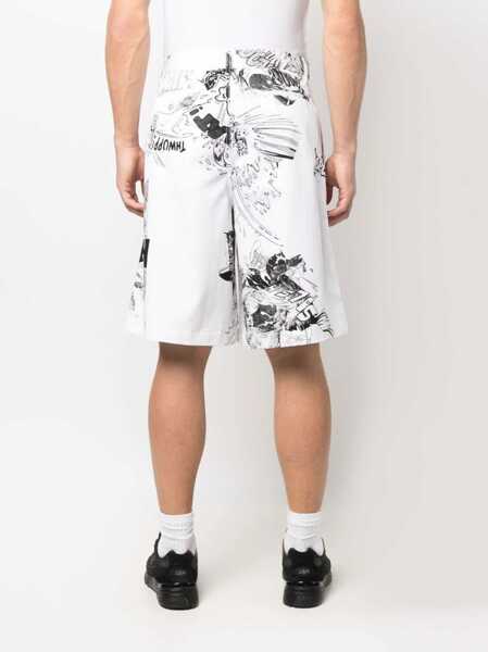 Pantaloni scurti Comme des Garons Comme De Garcons X Christian Marclay Shorts WHITE Barbati (BM 8897190) 4