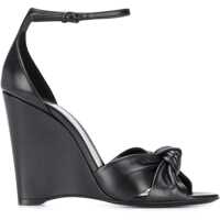 Sandale cu toc Leather Lila Sandals With Bow 11,5 Cm Femei