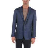 Sacouri elegante Solid Color Side Vents Gate 2-Button Blazer Barbati
