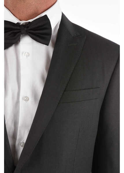 Costume CORNELIANI Virgin Wool Peak Lapel 3 Piece Waistcoat Cerim.academy Suit Gray Barbati (BM 8904446) 3