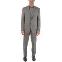 Costume District Check Side Vents Notch Lapel Mantua 2-Button Suit Barbati