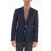 Sacouri elegante Cc Collection Barleycorn Side Vents Notch Lapel Reset 2-Butt Barbati