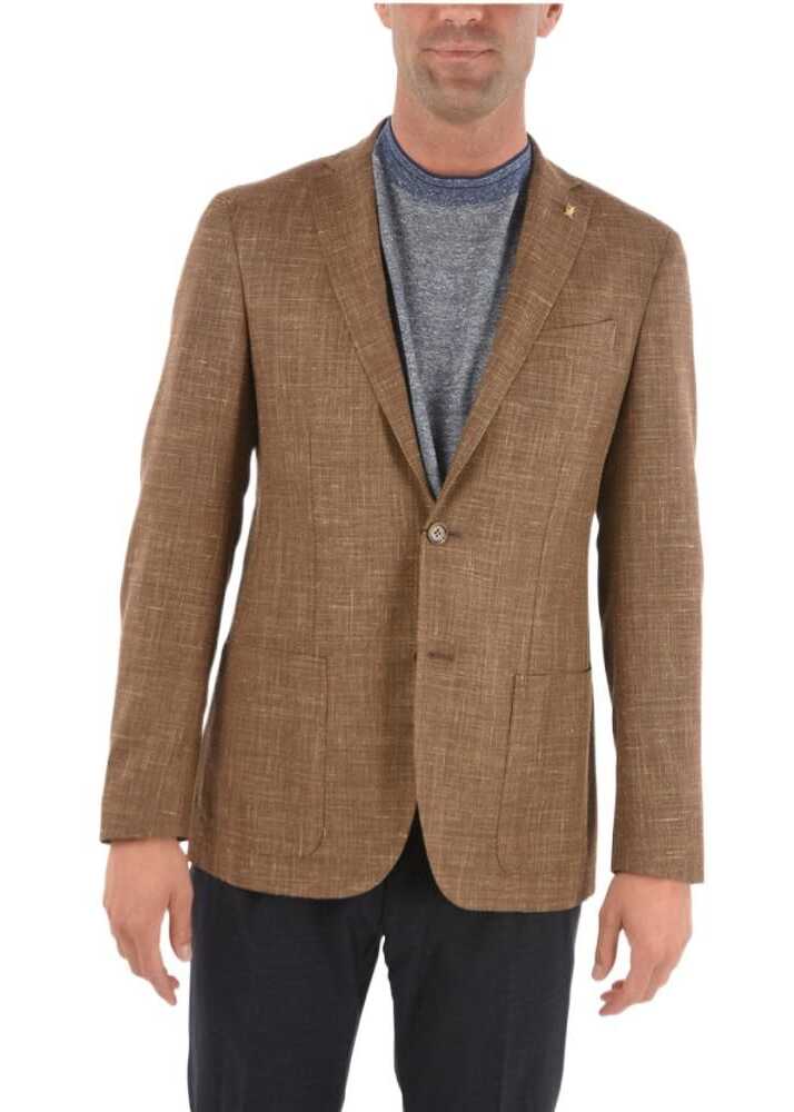 CORNELIANI Cc Collection Solid Color Side Vents Right Blazer Brown