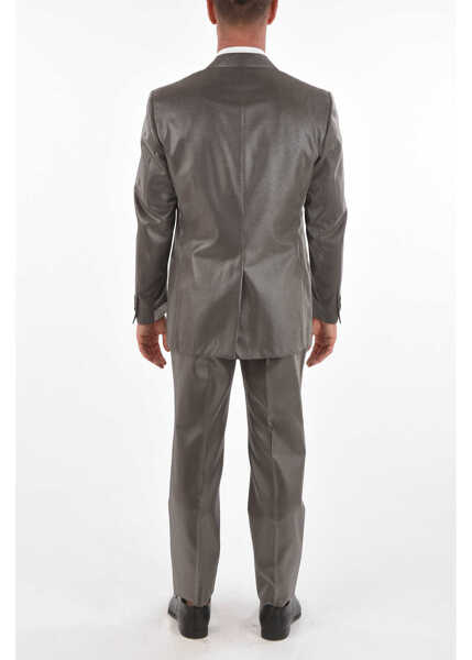 Costume CORNELIANI Lurex 3-Piece Waistcoat Suit With Peak Lapel Gray Barbati (BM 8906996) 4