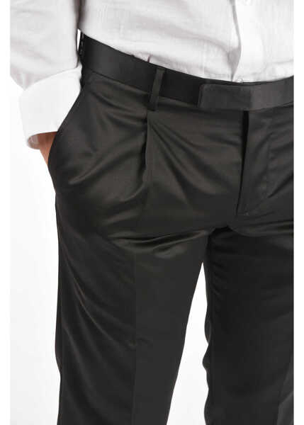 Pantaloni eleganti CORNELIANI Cc Collection Single Pleat Cerim.reward Pants Black Barbati (BM 8907725) 3
