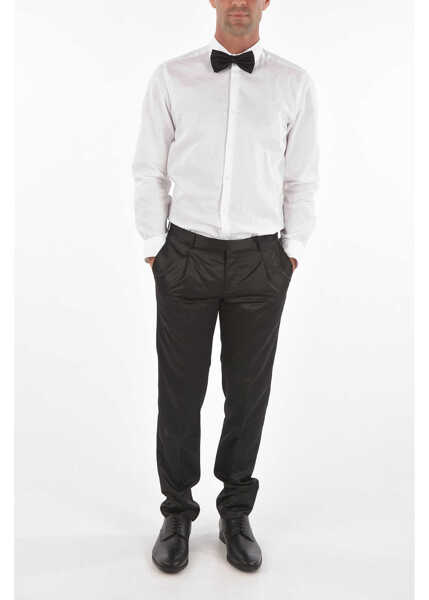 Pantaloni eleganti CORNELIANI Cc Collection Single Pleat Cerim.reward Pants Black Barbati (BM 8907725) 4