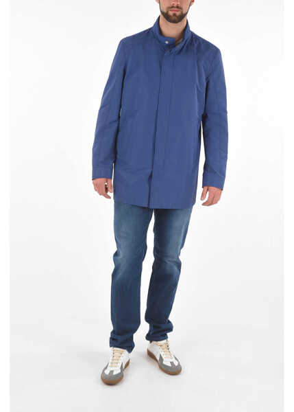 Jachete CORNELIANI Id Front Zipped Buttoned Olley Windbreaker Blue Barbati (BM 8907743) 4