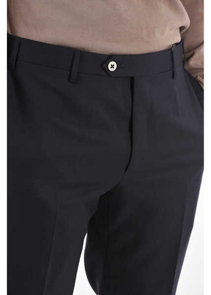 Pantaloni eleganti CORNELIANI 4 Pocket Leader Twill Virgin Wool Pants Blue Barbati (BM 8907752) 3