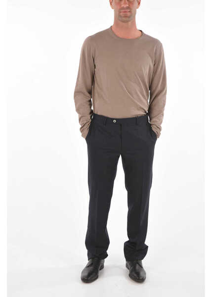 Pantaloni eleganti CORNELIANI 4 Pocket Leader Twill Virgin Wool Pants Blue Barbati (BM 8907752) 4