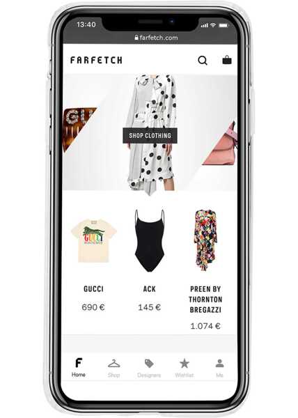 Huse mobil & tablete Marcelo Burlon Embossed Printed Sheer Technofolk Xs Iphone Case White Barbati (BM 8907785) 2