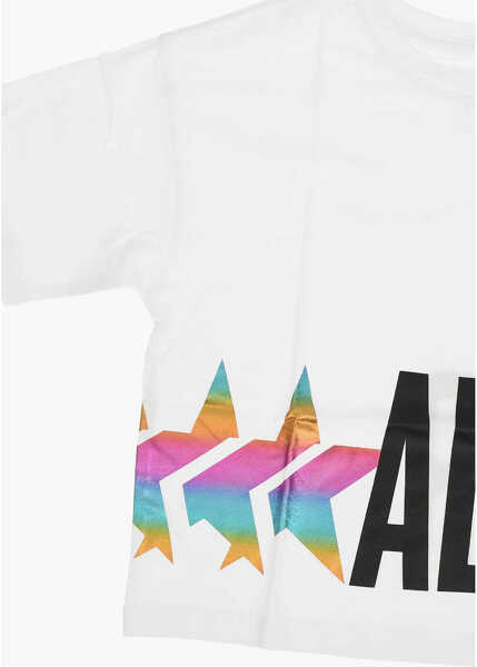 Tricouri Converse All Star Printed Crew-Neck T-Shirt White Baieti (BM 8911751) 2