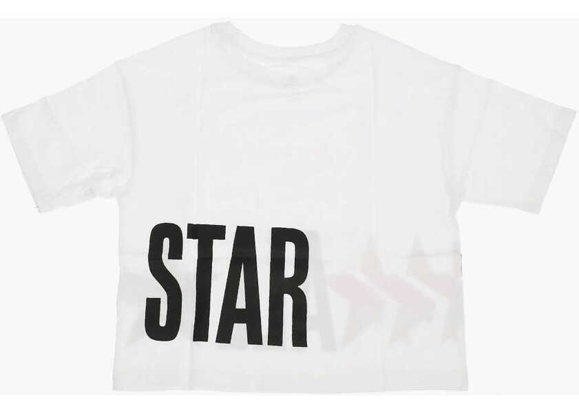 Tricouri Converse All Star Printed Crew-Neck T-Shirt White Baieti (BM 8911751) 3