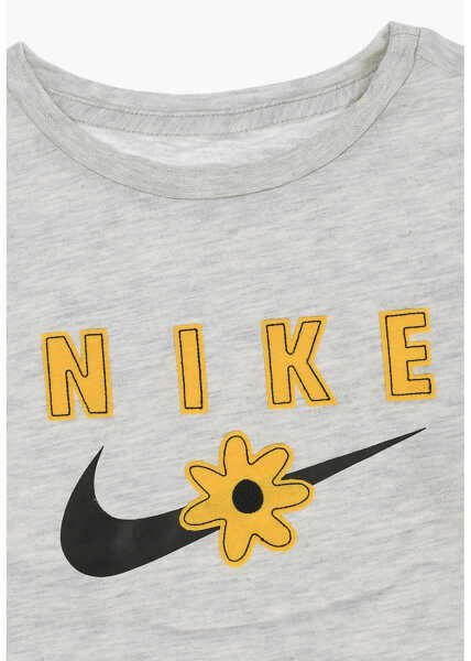 Tricouri Nike Embroidered Logo Sport Daisy Boxy Crew-Neck T-Shirt Gray Baieti (BM 8911757) 2