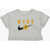 Nike Embroidered Logo Sport Daisy Boxy Crew-Neck T-Shirt Gray