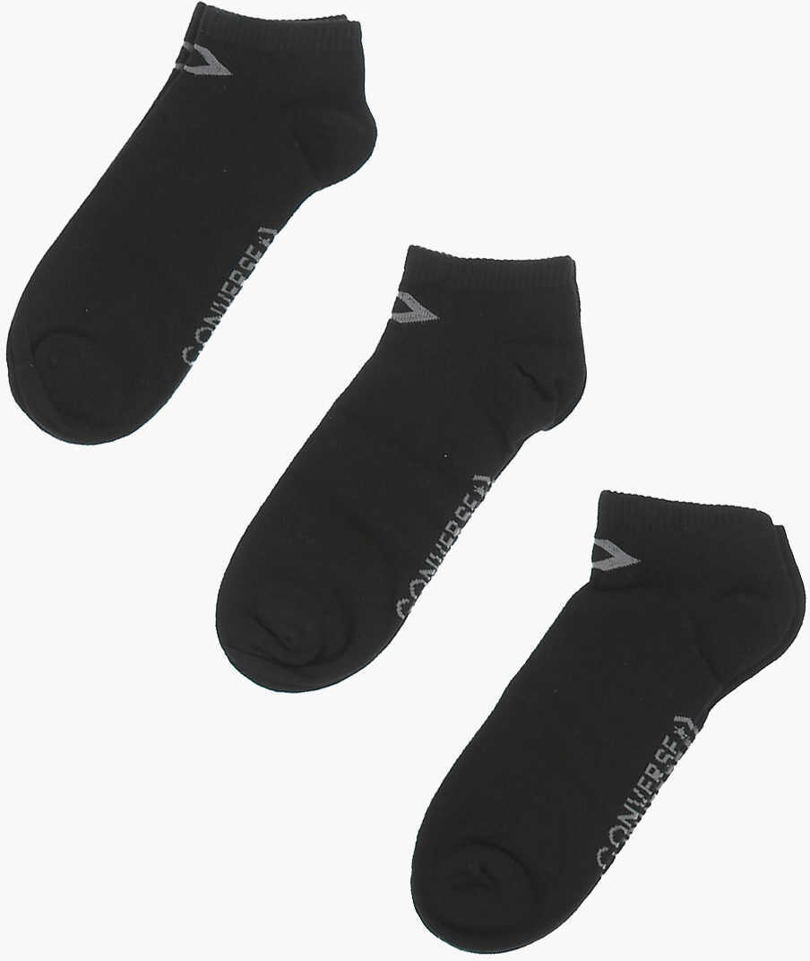 Sosete Converse Logo Embroidered 3 Socks Set Black Barbati (BM 8911763) 3
