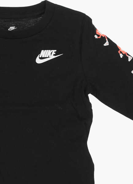 Tricouri Nike Solid Color Crew-Neck T-Shirt With Side Print Black Baieti (BM 8911985) 2