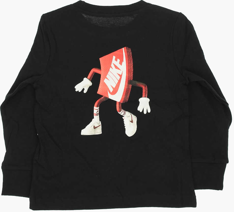 Tricouri Nike Solid Color Crew-Neck T-Shirt With Side Print Black Baieti (BM 8911985) 3