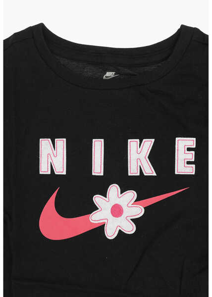 Tricouri Nike Embroidered Daisy Boxy T-Shirt Black Baieti (BM 8912000) 2
