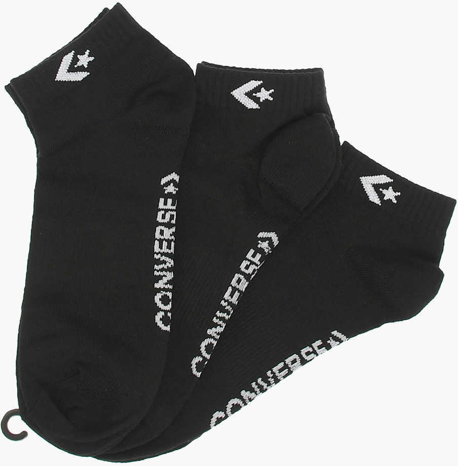 Sosete Converse Logo Embroidered 3 Socks Set Black Fete (BM 8912006) 3