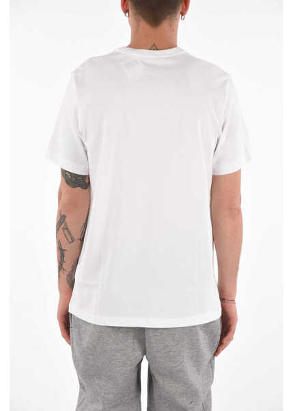 Tricouri Nike Crew-Neck T-Shirt With Maxi Contrast Print On The Front White Barbati (BM 8912324) 2