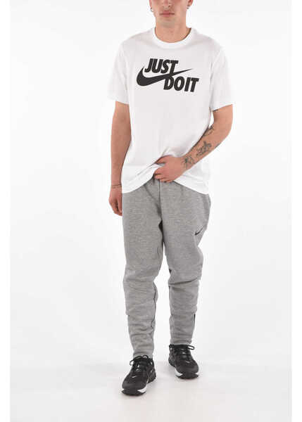 Tricouri Nike Crew-Neck T-Shirt With Maxi Contrast Print On The Front White Barbati (BM 8912324) 3