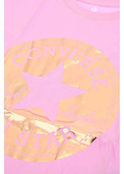 Tricouri Converse All Star Chuck Taylor Maxi Golden Printed Patch Shiny Boxy T Pink Baieti (BM 8912342) 2