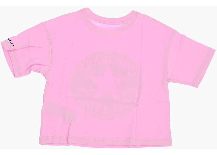 Tricouri Converse All Star Chuck Taylor Maxi Golden Printed Patch Shiny Boxy T Pink Baieti (BM 8912342) 3