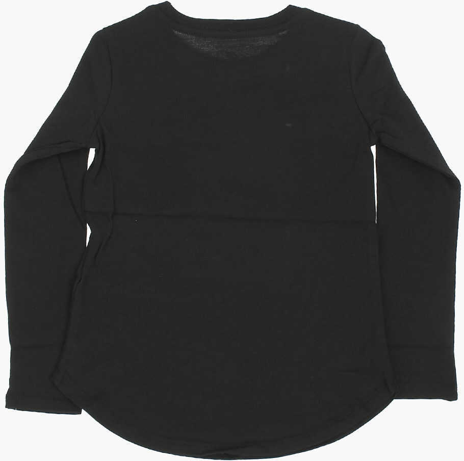 Tricouri Nike Printed Long Sleeve T-Shirt Black Baieti (BM 8912345) 3