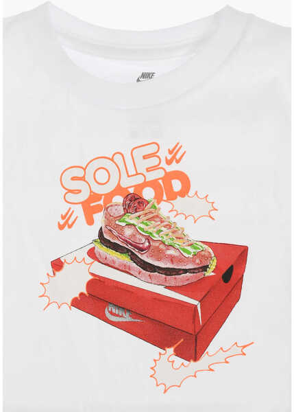 Tricouri Nike Crew-Neck Sole Food T-Shirt With Print On The Front White Baieti (BM 8912348) 2