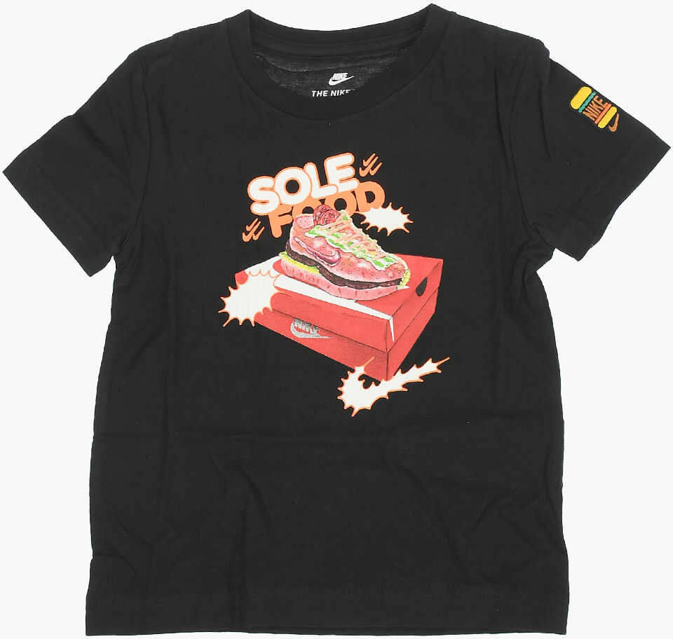 Nike Crew-Neck Sole Food T-Shirt With Print On The Front Black