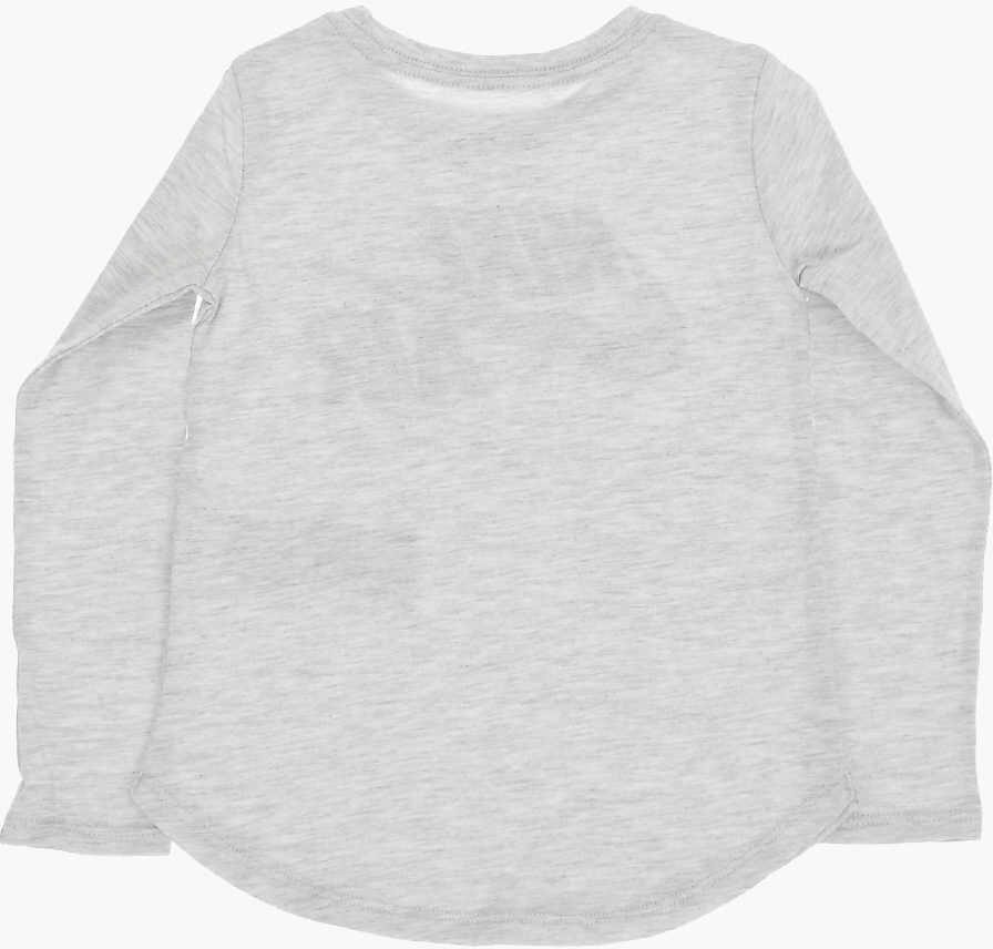 Tricouri Nike Air Embossed Logo Long Sleeve Crew-Neck T-Shirt Gray Baieti (BM 8912546) 3
