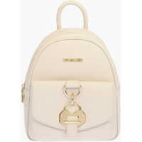 Rucsacuri Love Solid Color Faux Leather Backpack With Golden Details Femei