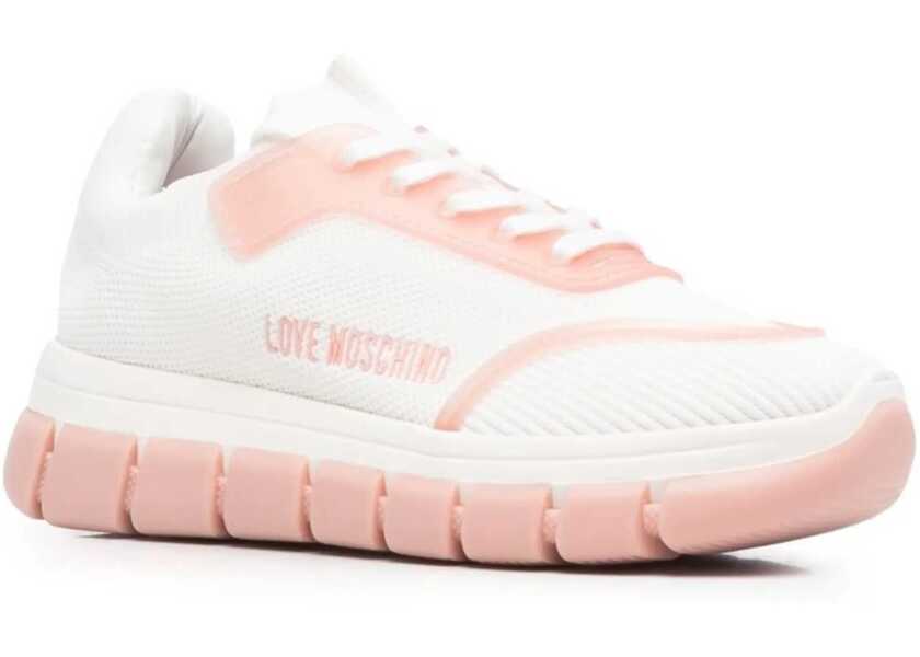 Sneakers Moschino Love Perforated Fabric Two-Tone Tassel50 Sneakers White Femei (BM 8914013) 2