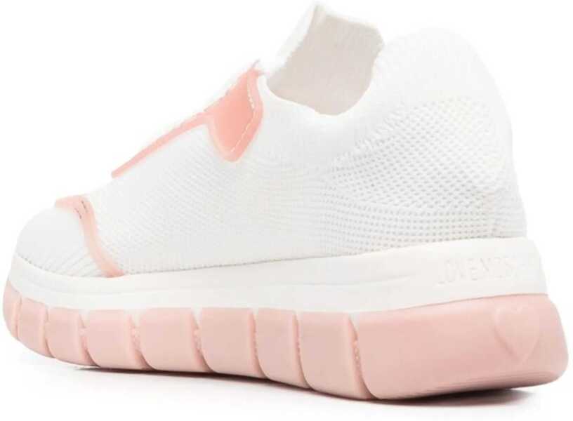 Sneakers Moschino Love Perforated Fabric Two-Tone Tassel50 Sneakers White Femei (BM 8914013) 3