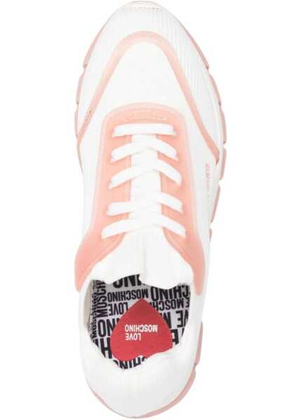 Sneakers Moschino Love Perforated Fabric Two-Tone Tassel50 Sneakers White Femei (BM 8914013) 4