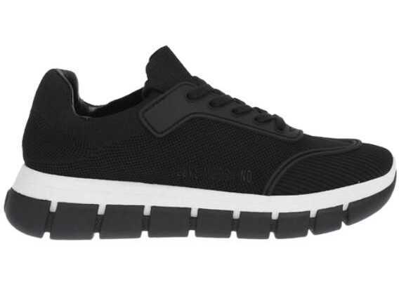 Sneakers Moschino Love Perforeted Fabric Tassel 50 Sneakers With Track Sole Black Femei (BM 8914016) 3