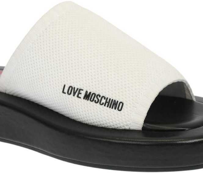 Papuci Moschino Love Two-Tone Row30 Sabot Black & White Femei (BM 8914502) 4