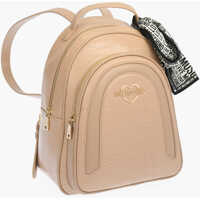 Rucsacuri Love Crocodile Effect Faux Leather Backpack With Neckerchief Femei